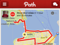 Strava Moment in Path