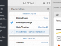 Evernote Reminders for Mac