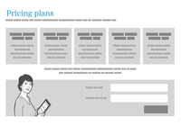 Pricing plans wireframing