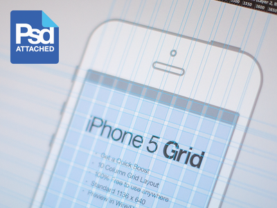 iPhone 5 Grid PSD