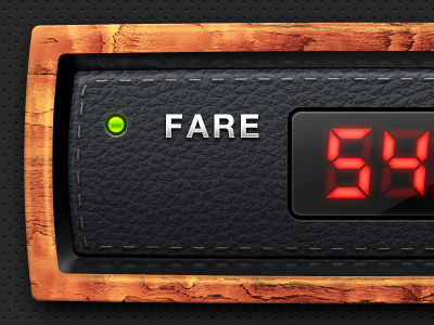 Taximeter for an iPhone app by Vladimir Popov on Dribbble