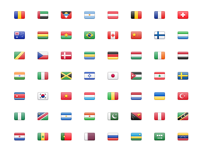 100 Free Country Flag Icons PSD